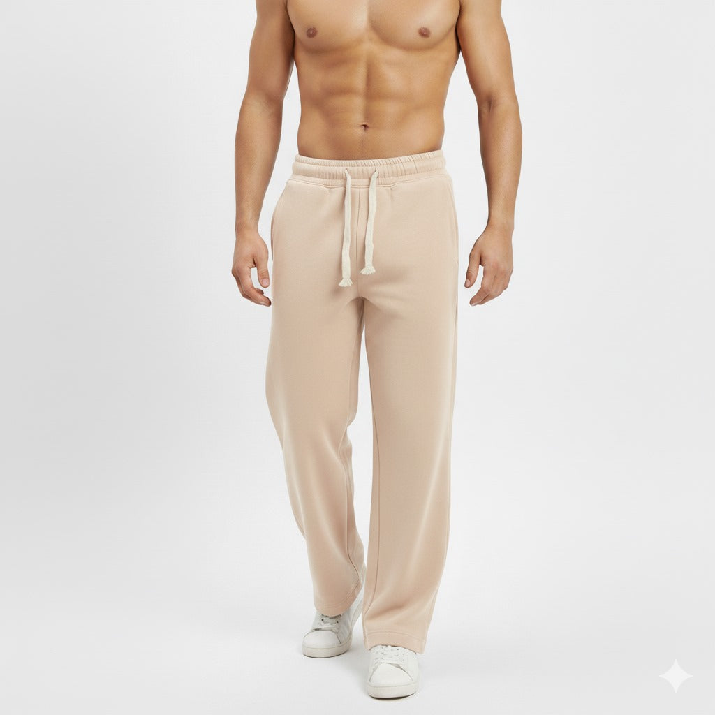 بنطلون رجالي وايد ليج قطن