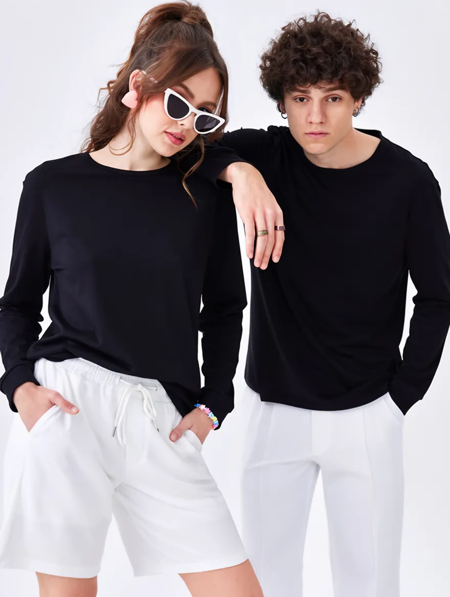 تي شيرت قطن كم بيزك