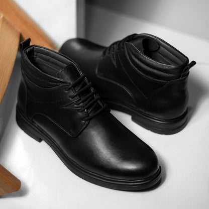 هاف بوت رجالي جلد طبيعي