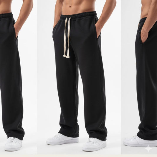 بنطلون رجالي وايد ليج قطن