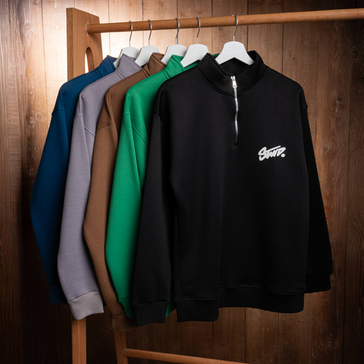 سويت شيرت نص سوستة قطن