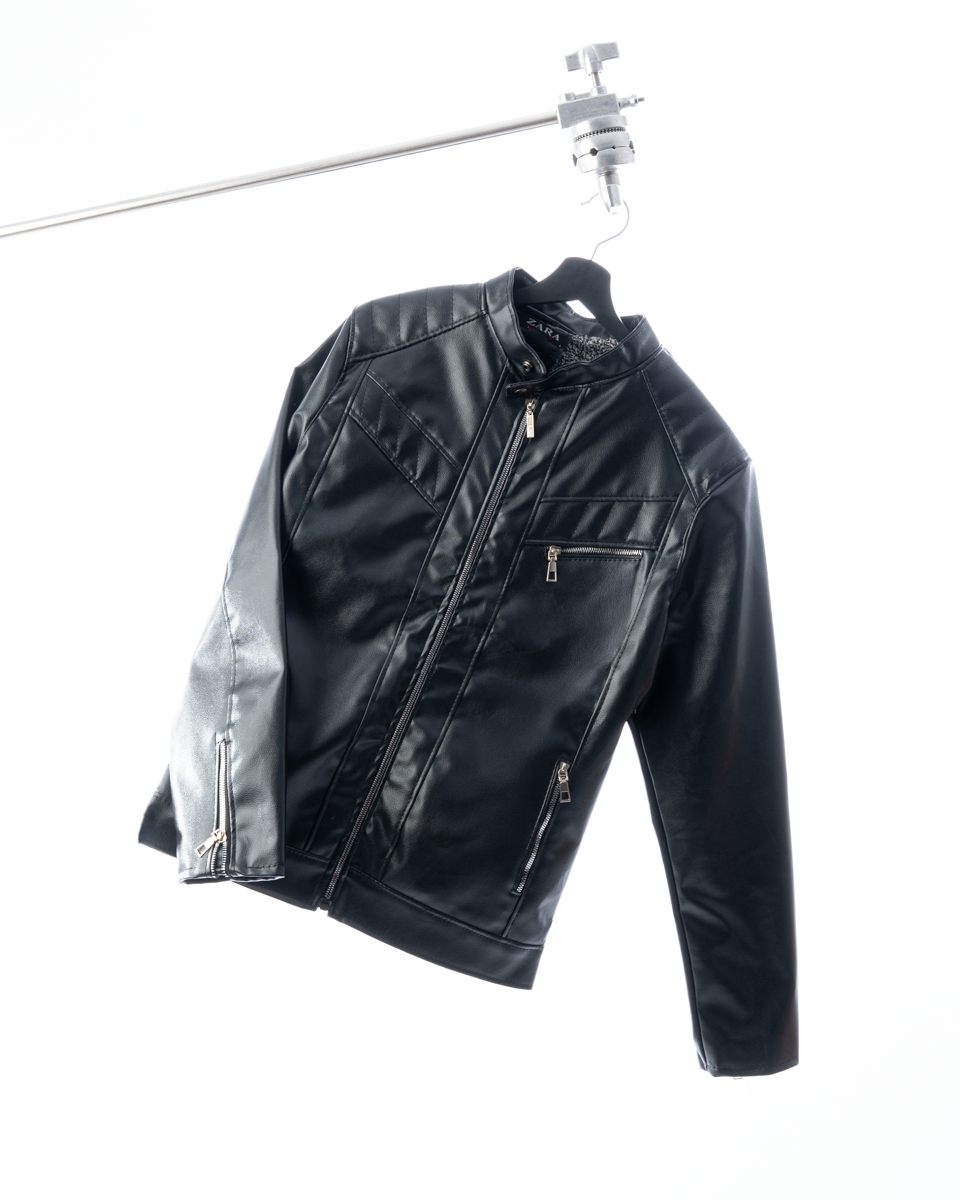 جاكيت زارا  جلد مبطن فرو