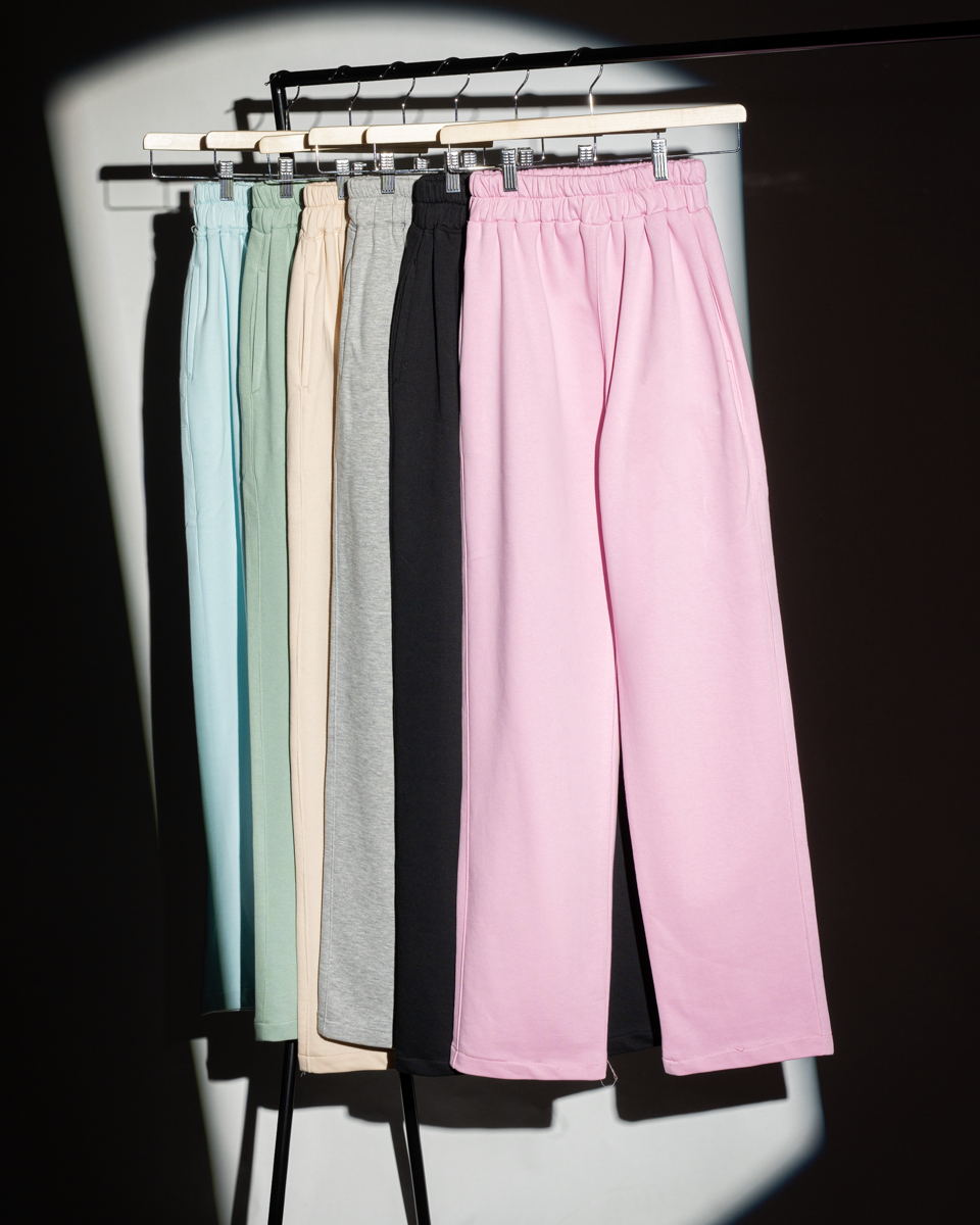 بنطلون حريمي وايد ليج قطن