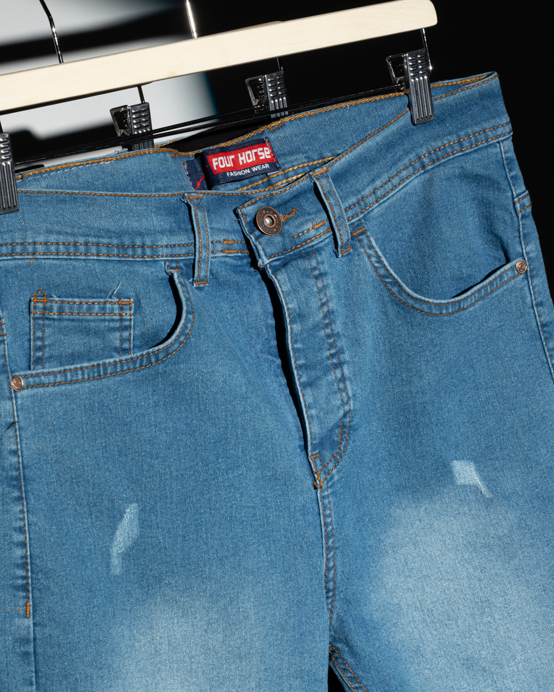 بنطلون جينز مخربش رجالي