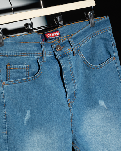 بنطلون جينز مخربش رجالي