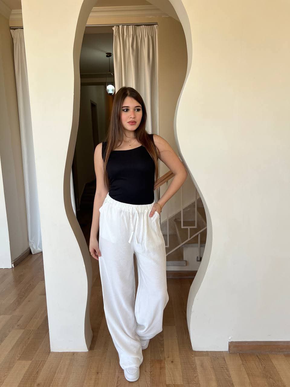 بنطلون كتان حريمي