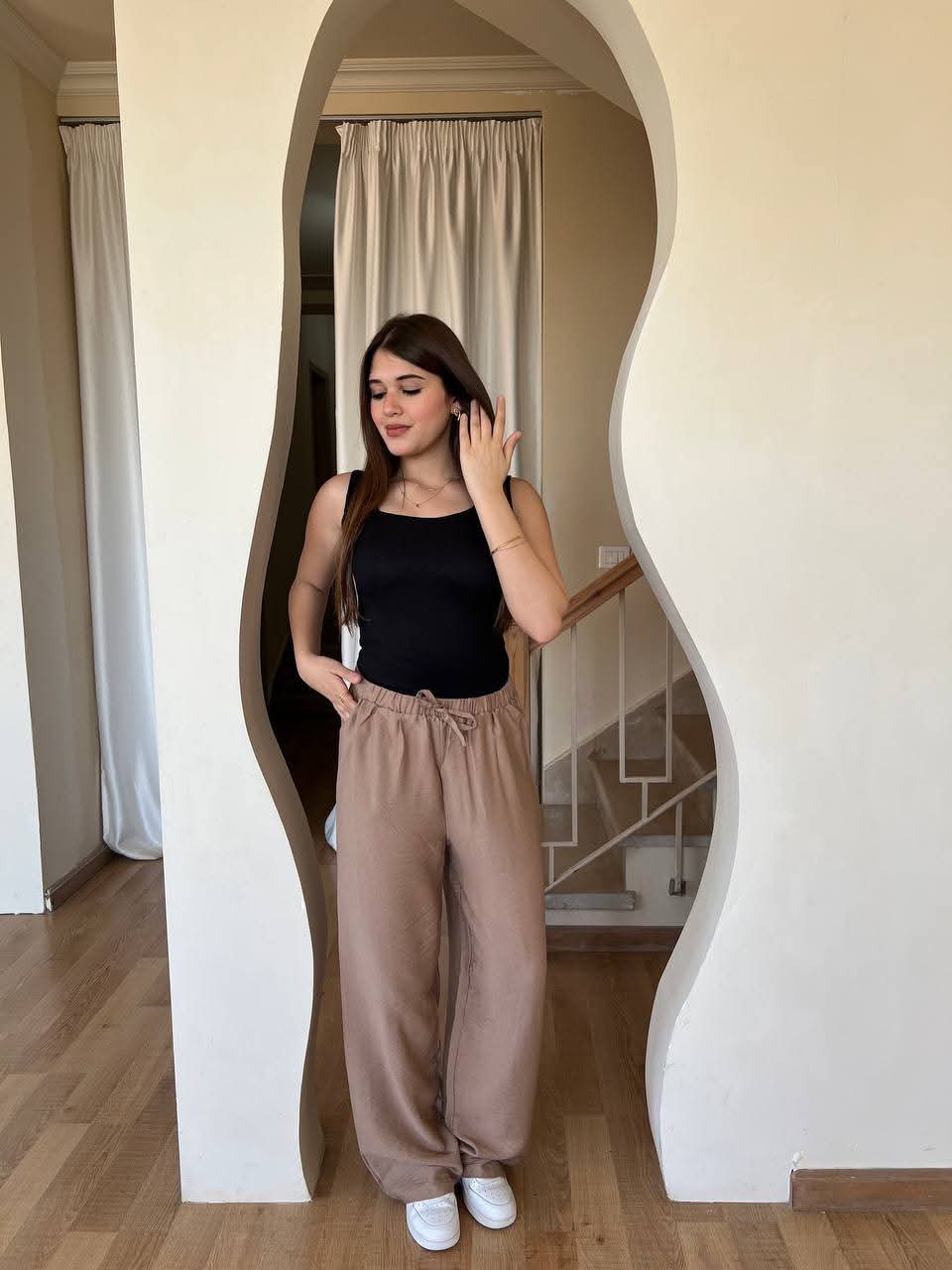 بنطلون كتان حريمي