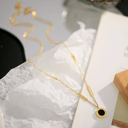 سلسلة بلغاري وجهين أبيض وأسود ستانلس ستيل