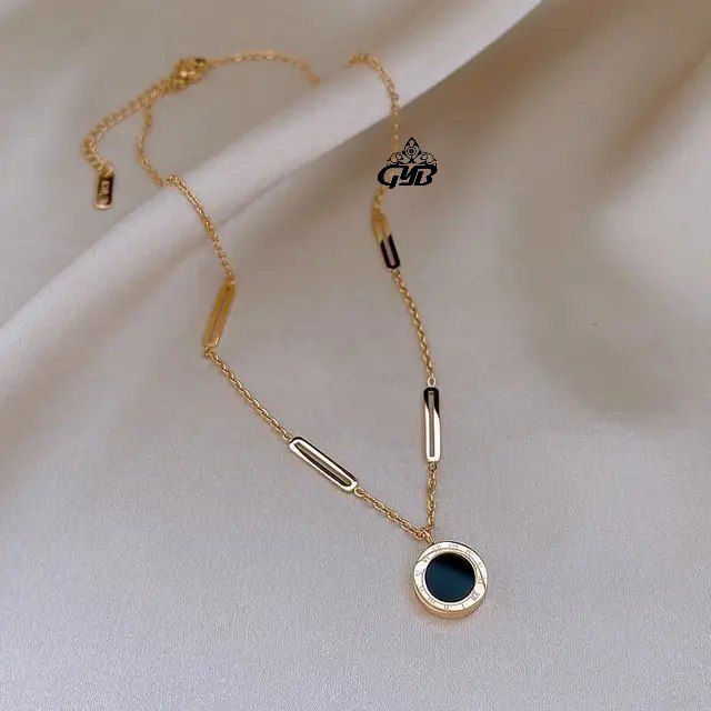 سلسلة بلغاري وجهين أبيض وأسود ستانلس ستيل